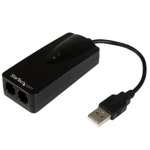مقایسه مودم اترنت ADSL2+ نت‌گیر (Annex B) - مودم مستقل DSL با StarTech.com مودم دیال-آپ اکسترنال USB 2.0 (2 پورت)