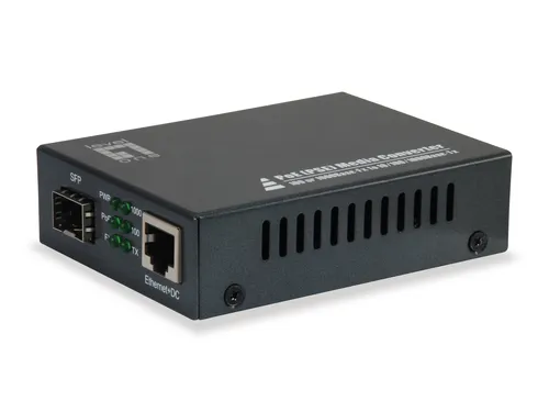 عکس مبدل رسانه‌ای گیگابیتی RJ45 به SFP LevelOne LRE-1002
