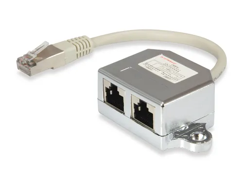 عکس تقسیم‌کننده شبکه Equip با 2 پورت Cat.5e RJ45