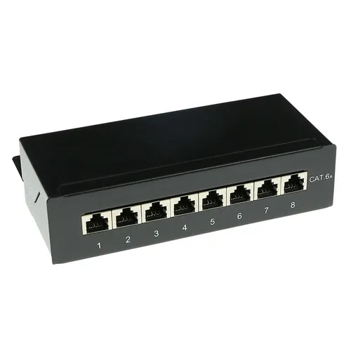 عکس جعبه شبکه نصب سطحی 8 پورت Cat6A شیلددار ACT
