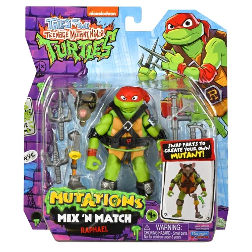 مقایسه اسباب بازی شخصیت IMC Toys 715912 با فیگور اکشن رافائل لاک‌پشت‌های نینجا Mix 'n Match