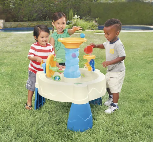 مقایسه میز بازی پارک آبی Spiralin' Seas Little Tikes با بیل شن بازی پلاستیکی سامرتایم طرح دزد دریایی، 49 سانتی‌متر