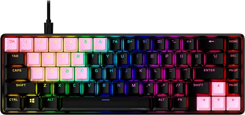 مقایسه لوازم جانبی کی‌کپ Glorious Gaming GLO-KB-ACC-KC-PC-POLY-US با کیت کی‌کپ‌های لاستیکی گیمینگ HyperX - صورتی (طرح US)