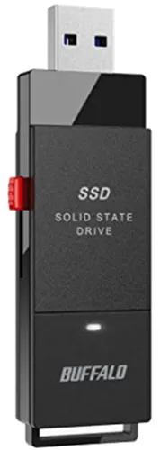 مقایسه اس‌اس‌دی اکسترنال بافلو SSD-PUT2.0U3B {request()->input('language_config')['common']['with']} اس اس دی اکسترنال قابل حمل سامسونگ T7 Touch 500 گیگابایت نقره‌ای - با امنیت اثر انگشت