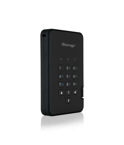 عکس iStorage diskAshur² SSD 256GB Black | Secure Portable Solid State Drive |AES-XTS 256-bit Hardware Encryption | PIN protected | OS & Platform Independent | TAA Compliant |Brute force hack defence | Dust/Water Resistant
