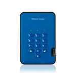 iStorage diskAshur² SSD 256GB Blue | Secure Portable Solid State Drive |AES-XTS 256-bit Hardware Encryption | PIN protected | OS & Platform Independent | TAA Compliant |Brute force hack defence | Dust/Water Resistant