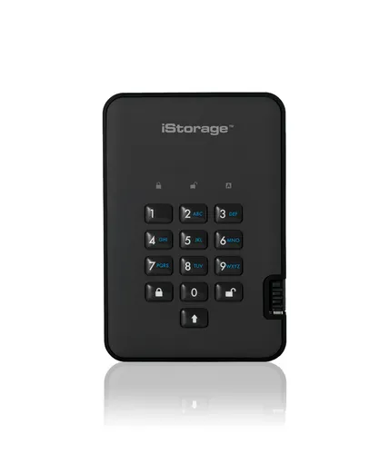 عکس iStorage diskAshur² SSD 4TB Black | Secure Portable Solid State Drive |AES-XTS 256-bit Hardware Encryption | PIN protected | OS & Platform Independent | TAA Compliant |Brute force hack defence | Dust/Water Resistant