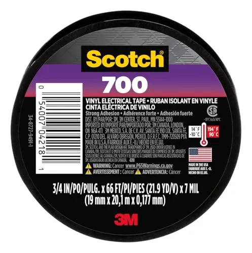 عکس نوار چسب برق وینیل مشکی Scotch 700 3/4 اینچ