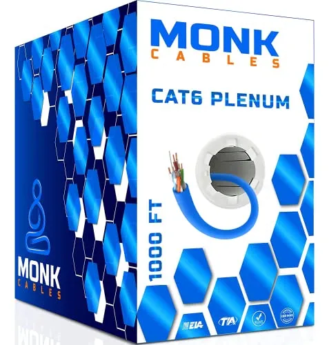 مقایسه  با کابل Monk مدل CAT6 Plenum به طول 1000 فوت رنگ آبی
