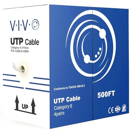 مقایسه  با کابل شبکه ویوو Cat6 UTP CCA به طول 500 فوت رنگ خاکستری