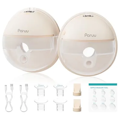 Paruu P16 Wearable Breast Pump Nude 2-Pack