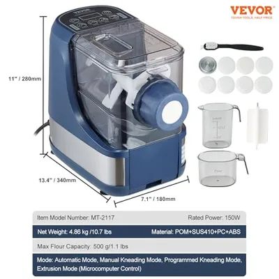 تصویر بندانگشتی 8 محصول پاستاساز برقی اتوماتیک 500 گرمی VEVOR