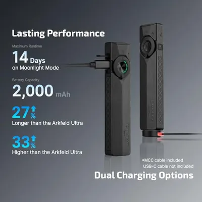 تصویر بندانگشتی 7 محصول چراغ قوه تخت Olight ArkPro Ultra مشکی اونیکس