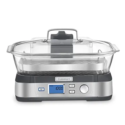 تصویر بندانگشتی 4 محصول بخارپز دیجیتال شیشه‌ای کوزینارت Cookfresh STM-1000 5 لیتری استیل