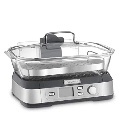 تصویر بندانگشتی 5 محصول بخارپز دیجیتال شیشه‌ای کوزینارت Cookfresh STM-1000 5 لیتری استیل