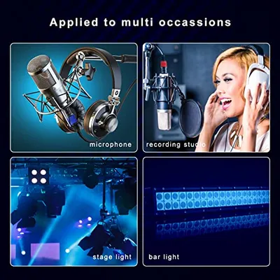 تصویر بندانگشتی 6 محصول کابل میکروفون AuxLink XLR 25ft (بسته 6 عددی چند رنگ)