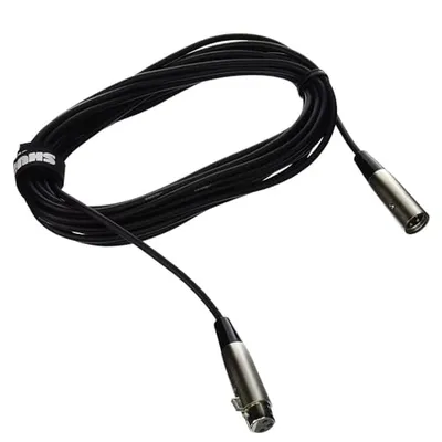 تصویر بندانگشتی 2 محصول کابل میکروفن XLR های-فلکس Shure C25J مشکی ۲۵ فوت
