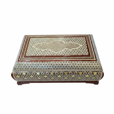 جعبه کارد و چنگال خاتم کاری چوبی آذرخش