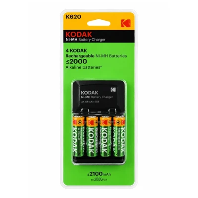 مقایسه شارژر باتری KODAK مدل K620 به همراه چهار عدد باتری قلمی با شارژر فندکی خودرو مک دودو مدل CC-660