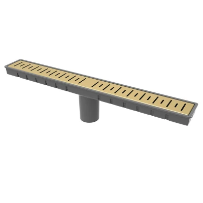 کفشور خطی محک درب استیل طرح گریل طلایی ۵۰×۶ کد ۵۹۵G