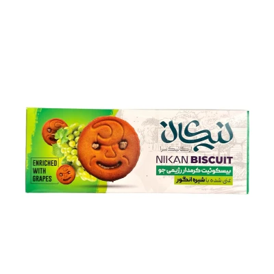 بیسکویت کرم دار رژیمی جو نیکان 250 گرم