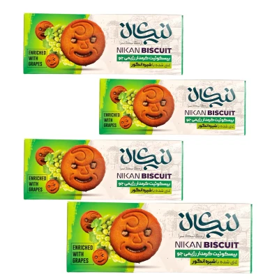 بیسکویت کرم دار رژیمی جو نیکان