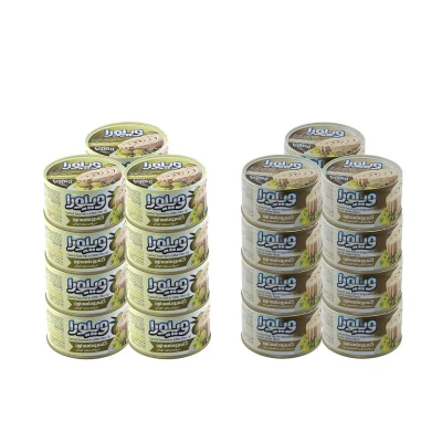 کنسرو ماهی تن ویلورا با طعم دودی و زیتون ۱۸۰ گرمی