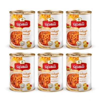 کنسرو خورشت قیمه و سیب زمینی شهدین