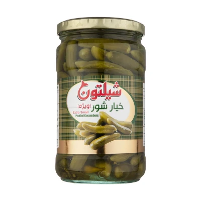 خیارشور شیشه‌ای شیلتون ۶۵۰ گرمی