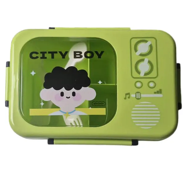 ظرف نگهدارنده غذا کودک مدل سه محفظه city boy
