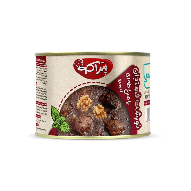 کنسرو خورشت فسنجان با مرغ تکه ای پتراکو مدل 500 گرمی