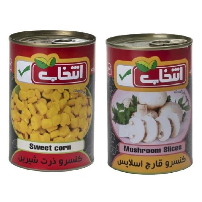 کنسرو ذرت و قارچ انتخاب