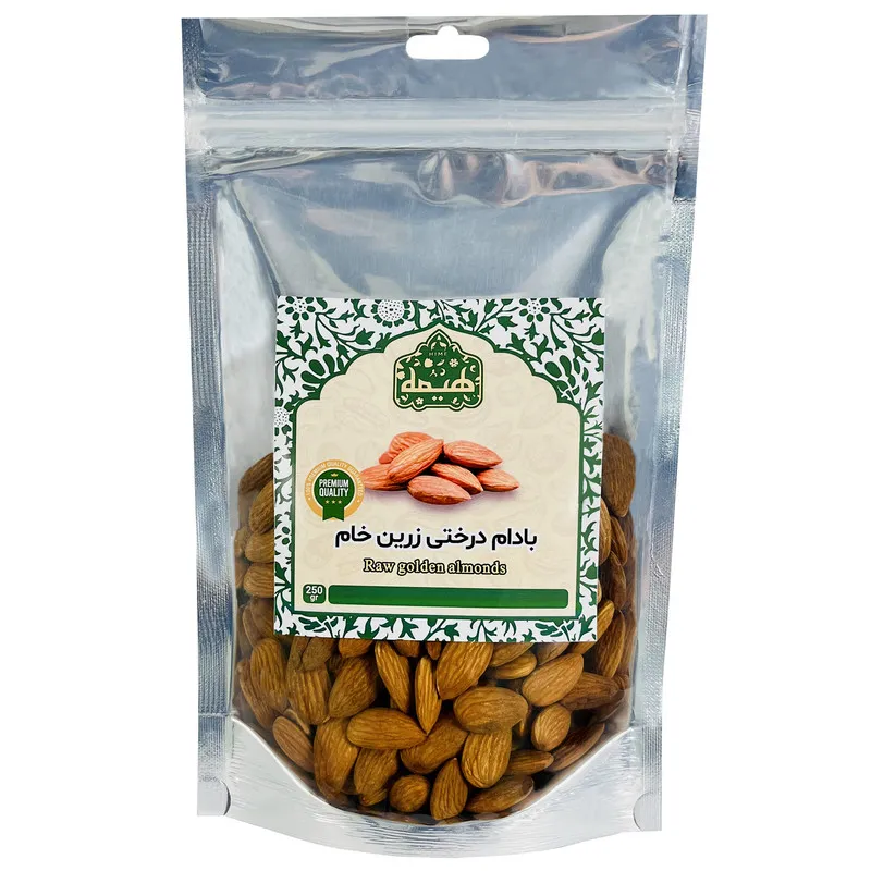 بادام درختی زرین خام هیمه 250 گرم
