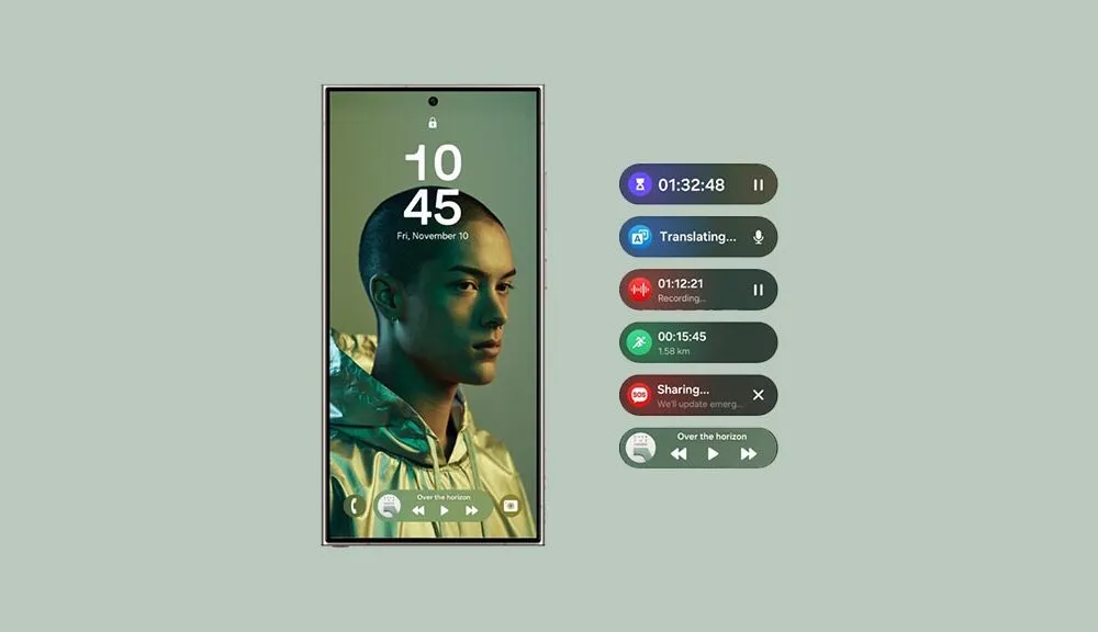 قابلیت Now Bar در One UI 7 اکنون روی صفحه‌نمایش همیشه‌روشن هم کار می‌کند