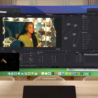 تجربه جدید نمایشگر فوق‌عریض مک با Apple Vision Pro