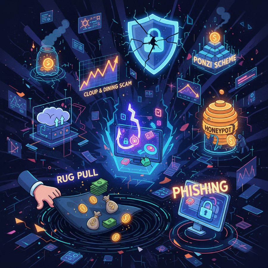 انواع کلاهبرداری در کریپتو