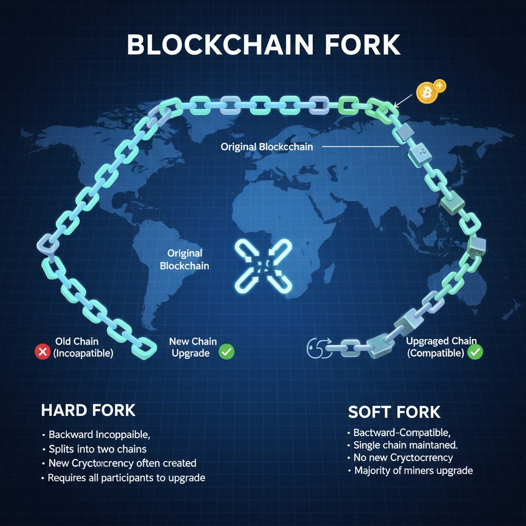 فورک در بلاکچین چیست؟ مقایسه هارد فورک و سافت فورک