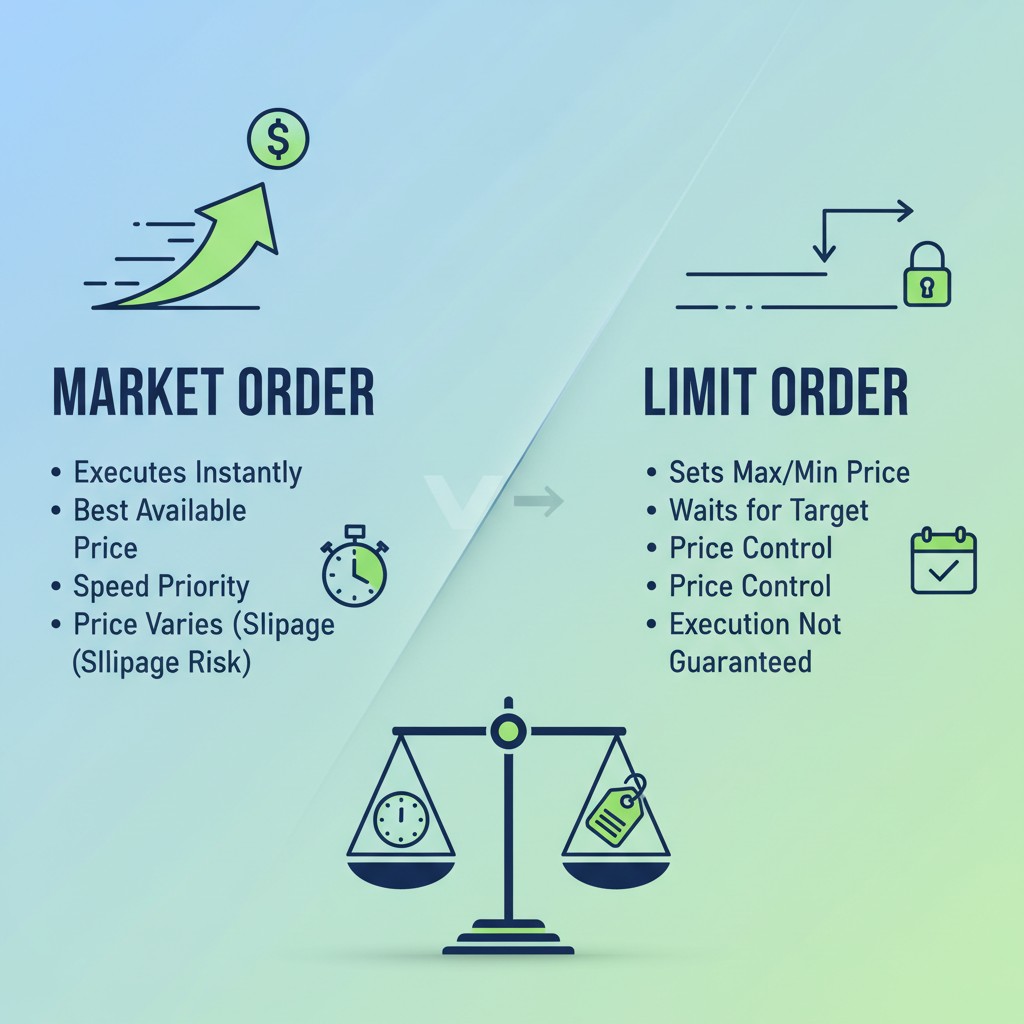 مقایسه Limit Order و Market Order