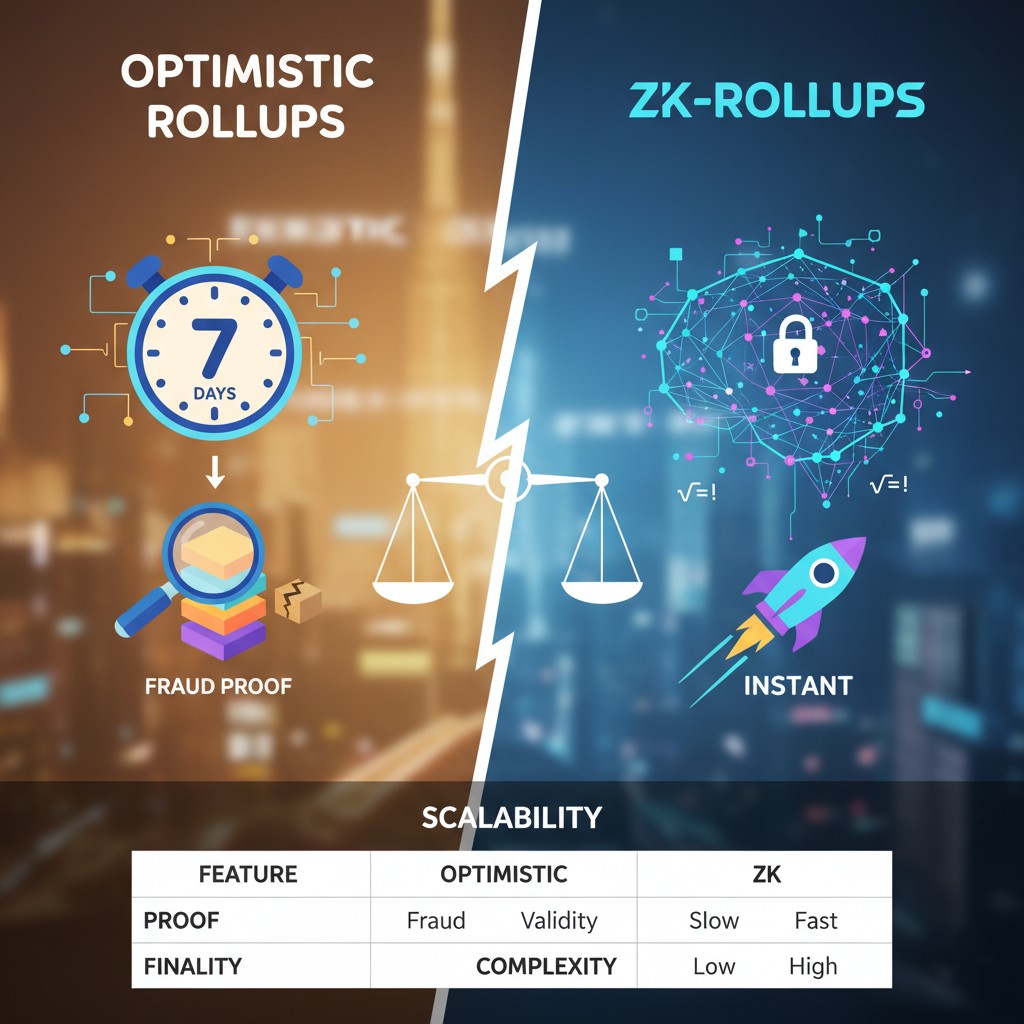مقایسه رول‌آپ‌های آپتیمیستیک (Optimistic Rollups) و ZK-Rollups